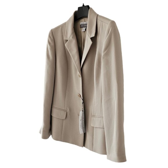 Petite Sophisticate Vintage Single-Breasted Blazer | NWT | 10P | Bone/Cream - Picture 2 of 16